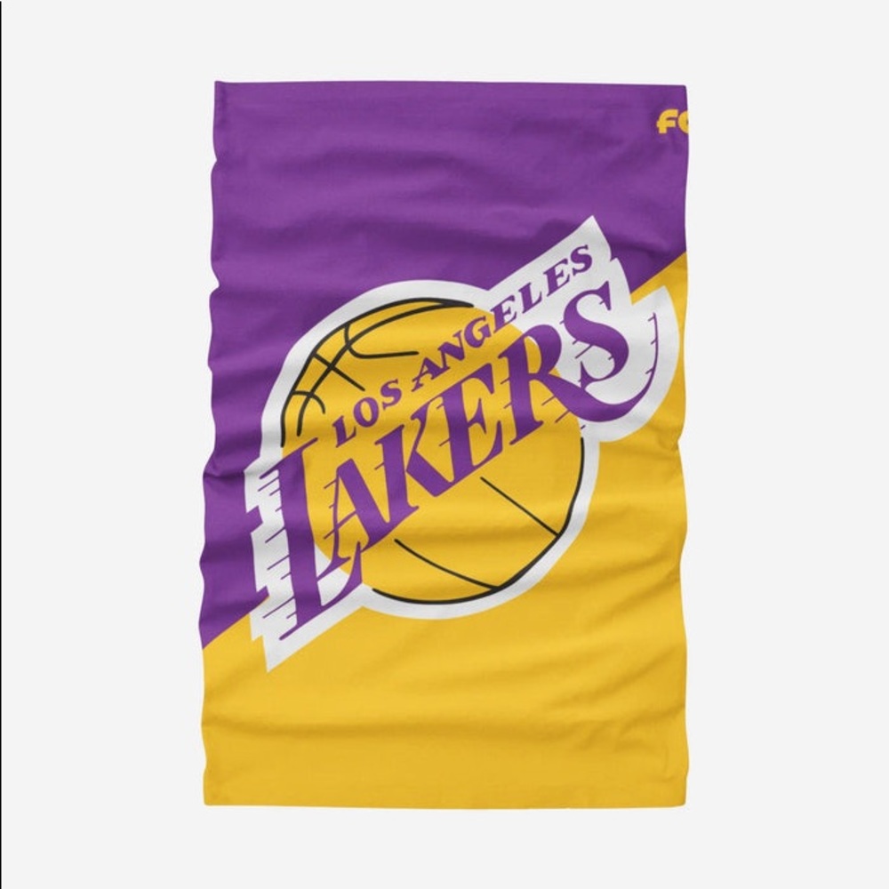 FOCO NBA LOS ANGELES LAKERS NECK GAITER PURPLE GOLD UNISEX OS NWOT